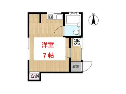 コーポハナヨシ(ワンルーム/1階)の間取り写真