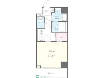 CLAIR(1K/1階)の間取り写真