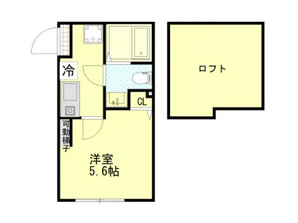 カーサ・サリタ(1K/1階)の間取り写真