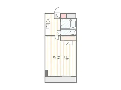 萬来ビル(1K/4階)の間取り写真