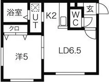 ル・ファールN18(1LDK/4階)の間取り写真