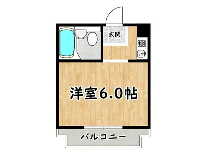 プレステートヴェンティ(1K/3階)の間取り写真