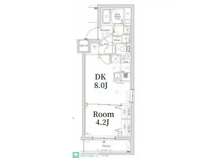 ノッツサクラダイステーション(1K/3階)の間取り写真