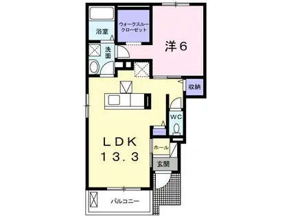 YS GRANDE(1LDK/1階)の間取り写真