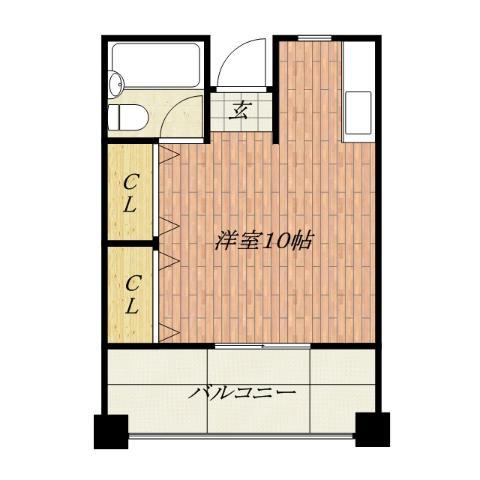 プランドール茨木(ワンルーム/5階)の間取り写真