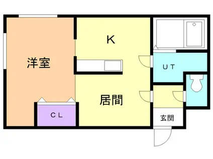 マミケア母恋(1DK/2階)の間取り写真
