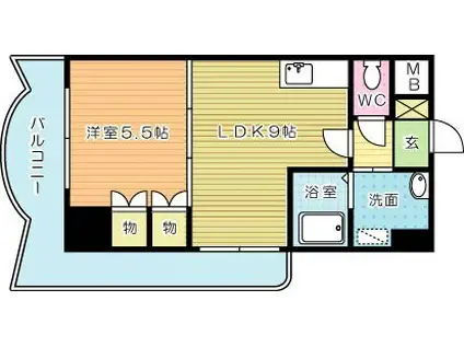 ROYAL PALACE(1LDK/4階)の間取り写真