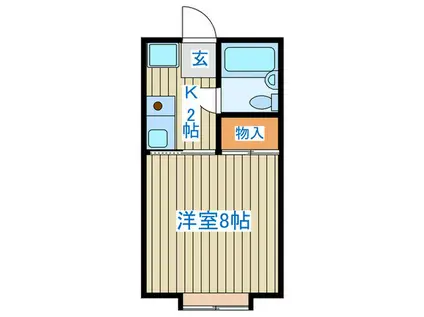 コーポ石橋C(1K/2階)の間取り写真