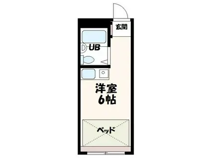 フォレストハイツ(ワンルーム/1階)の間取り写真