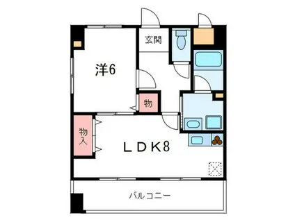 AVANCER岡本(1LDK/5階)の間取り写真