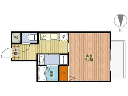 リヴェール小路(1K/6階)の間取り写真