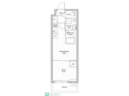 ハーモニーレジデンス西巣鴨(1DK/1階)の間取り写真