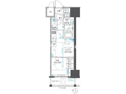 ZOOM本郷 ズーム本郷(1DK/4階)の間取り写真