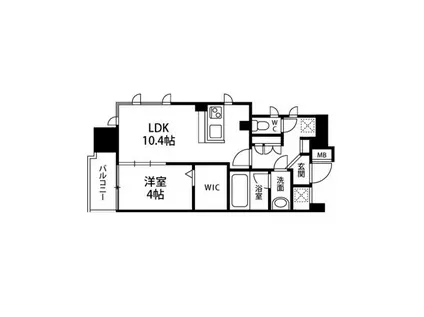 コンフォートEXE青葉通(1LDK/4階)の間取り写真