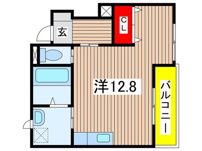 オータムガーデン(ワンルーム/1階)の間取り写真