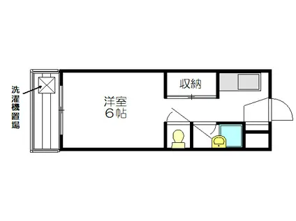 タカハシビル(1K/3階)の間取り写真