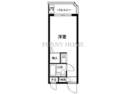 スカイコート世田谷上馬(ワンルーム/2階)の間取り写真
