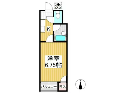 メゾン松南(1K/2階)の間取り写真