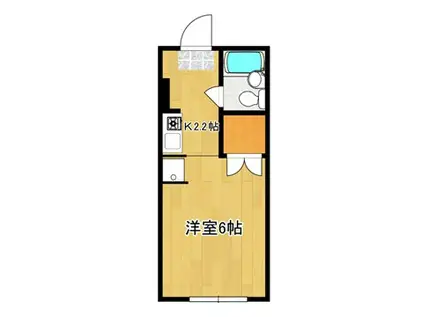 サンファスト甲府(ワンルーム/1階)の間取り写真