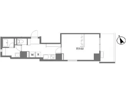 アリカ曳舟II(1DK/2階)の間取り写真