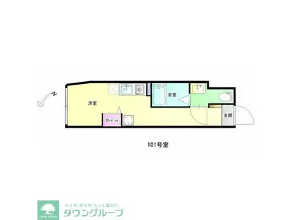 リヴェール弐番館(1K/2階)の間取り写真