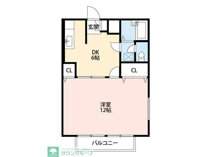 エクセレントプラザII(1DK/2階)の間取り写真