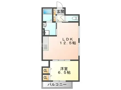 グランデ寿町(1LDK/1階)の間取り写真