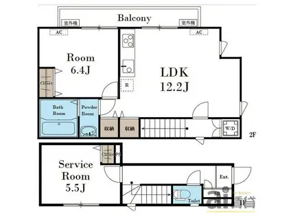 J西新井町(1SLDK/1階)の間取り写真
