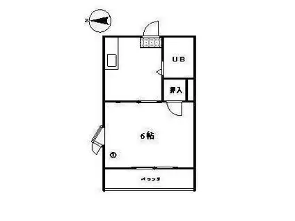 コート三条(1K/2階)の間取り写真