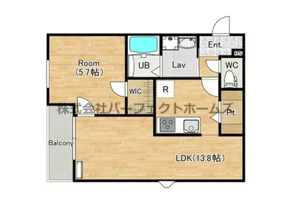 シエーナ楠葉ジュミオス(1LDK/1階)の間取り写真