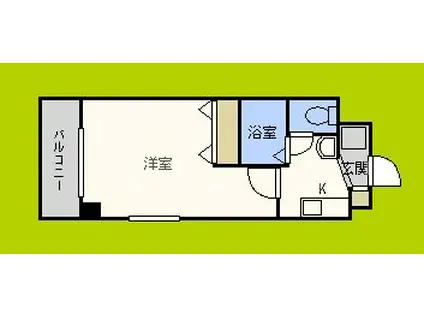 Mプラザ長堀(1K/5階)の間取り写真