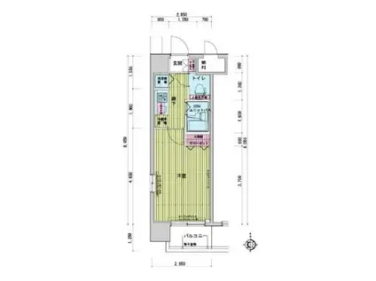 メインステージ練馬II(1K/7階)の間取り写真