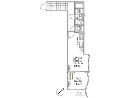 BRICK RESIDENCE 目黒本町 ブリックレジデンス目黒本町(1LDK/5階)の間取り写真