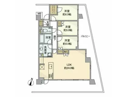 プロミライズ青葉台C棟(3LDK/2階)の間取り写真