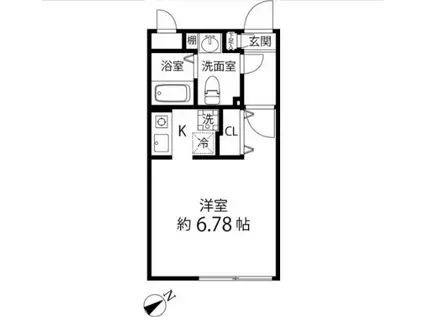 BRENCHE豊島園(ワンルーム/4階)の間取り写真