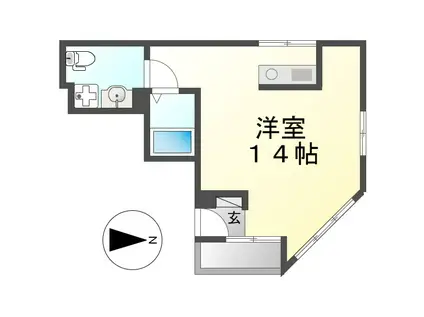 KAKOビル(ワンルーム/6階)の間取り写真