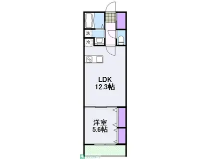 BRISA御殿山(1LDK/2階)の間取り写真