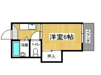 タウニィー樋口(1K/2階)の間取り写真