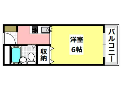 オーク135(1K/2階)の間取り写真