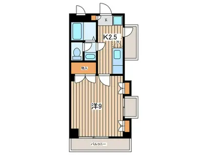 MYクレセント(1K/3階)の間取り写真