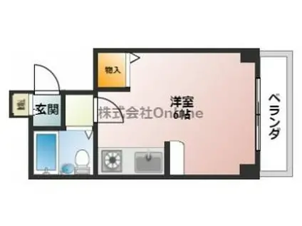 CTビュー八戸ノ里(1K/2階)の間取り写真