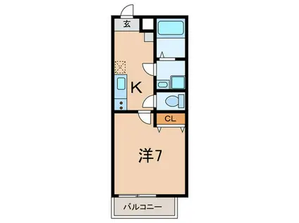POHILI甲子園(1K/2階)の間取り写真