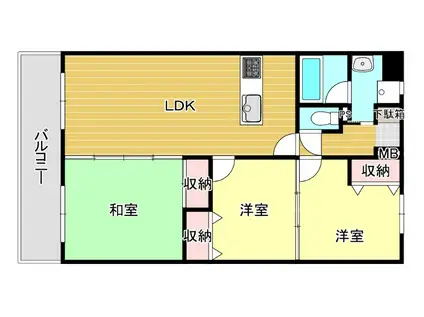 アイル東京スカイツリー弐番館(1LDK/5階)の間取り写真