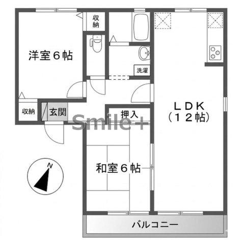 エレガンテSATOH(2LDK/1階)の間取り写真
