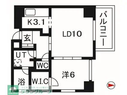 クリオ横須賀本町(1LDK/2階)の間取り写真