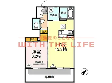 グラン・メゾン大石(1LDK/1階)の間取り写真