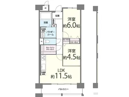 ネクスト吉塚(2SLDK/5階)の間取り写真