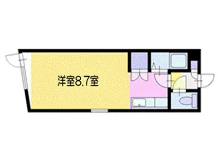 ノースシティ大麻III(ワンルーム/2階)の間取り写真