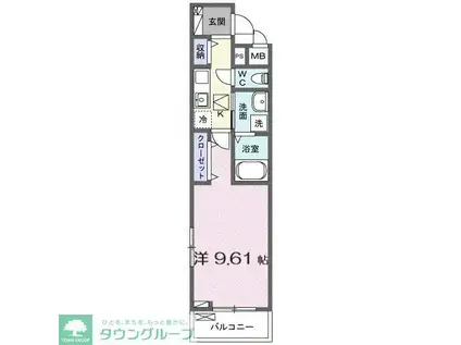 ル・ボワ(1K/1階)の間取り写真