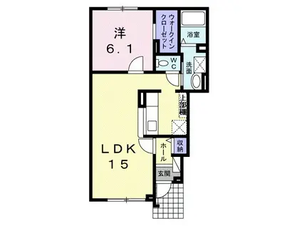 グランボヌール(1LDK/1階)の間取り写真